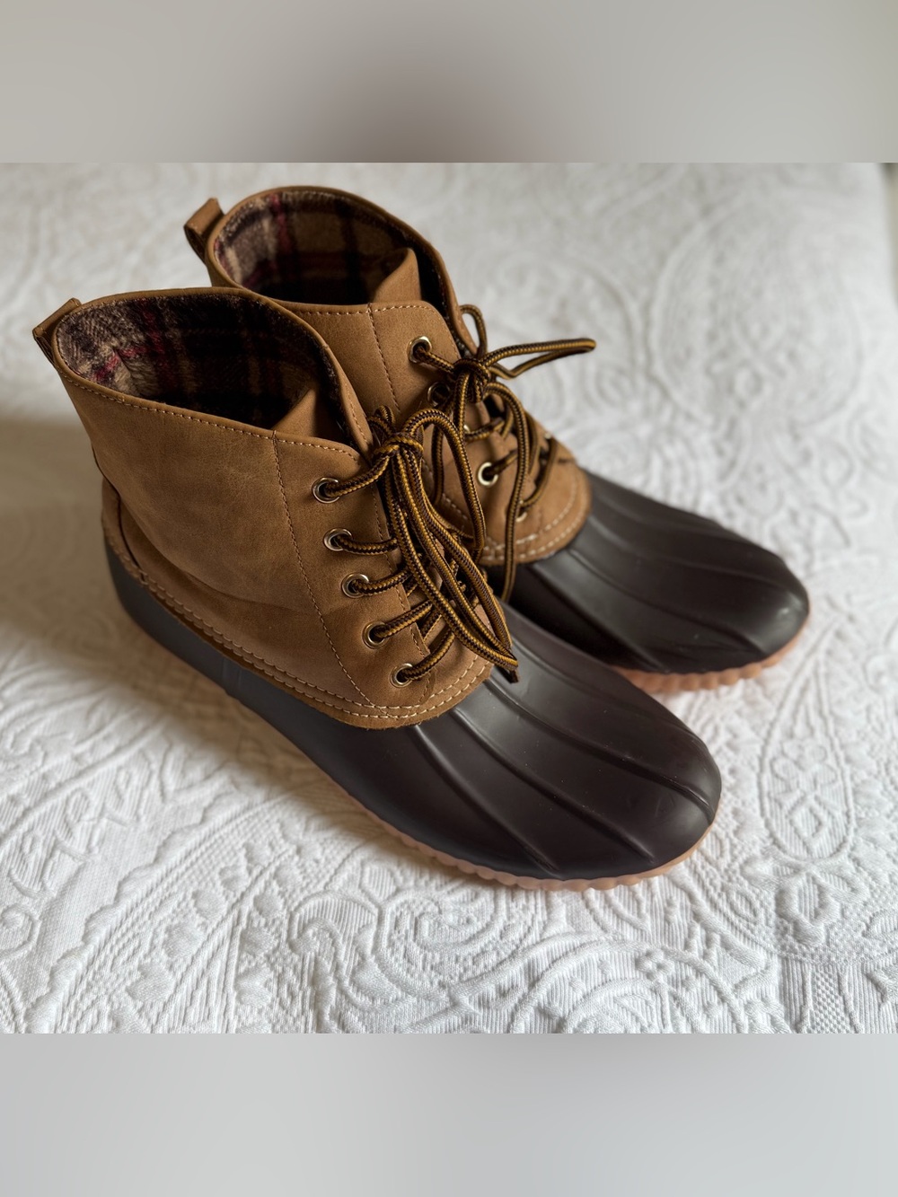 Henry Ferrera Brown Tan Duck Boots